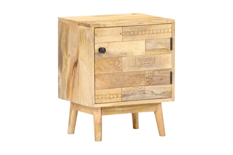 Sängbord 40x30x50 cm massivt mangoträ - Brun - Sängbord & nattduksbord