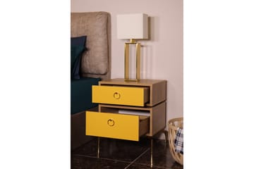 Sängbord 50 cm - Guld/Natur/Gul - Möbler - Bord & matgrupp - Avlastningsbord & sidobord - Sängbord & nattduksbord