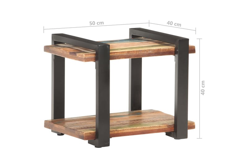 Sängbord 50x40x40 cm massivt återvunnet trä - Brun - Sängbord & nattduksbord