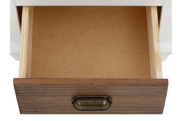 Sängbord Aislinn 45x38 cm - Vit/Brun - Möbler - Bord & matgrupp - Avlastningsbord & sidobord - Sängbord & nattduksbord