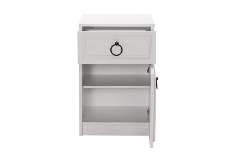 Sängbord Ajra 40x38 cm Vit - Hanah Home - Möbler - Bord & matgrupp - Avlastningsbord & sidobord - Sängbord & nattduksbord