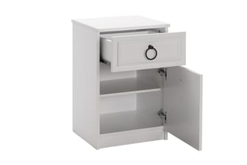 Sängbord Ajra 40x38 cm Vit - Hanah Home - Möbler - Bord & matgrupp - Avlastningsbord & sidobord - Sängbord & nattduksbord