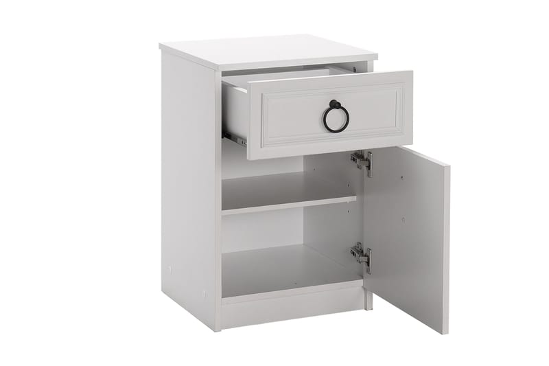 Sängbord Ajra 40x38 cm Vit - Hanah Home - Möbler - Bord & matgrupp - Avlastningsbord & sidobord - Sängbord & nattduksbord