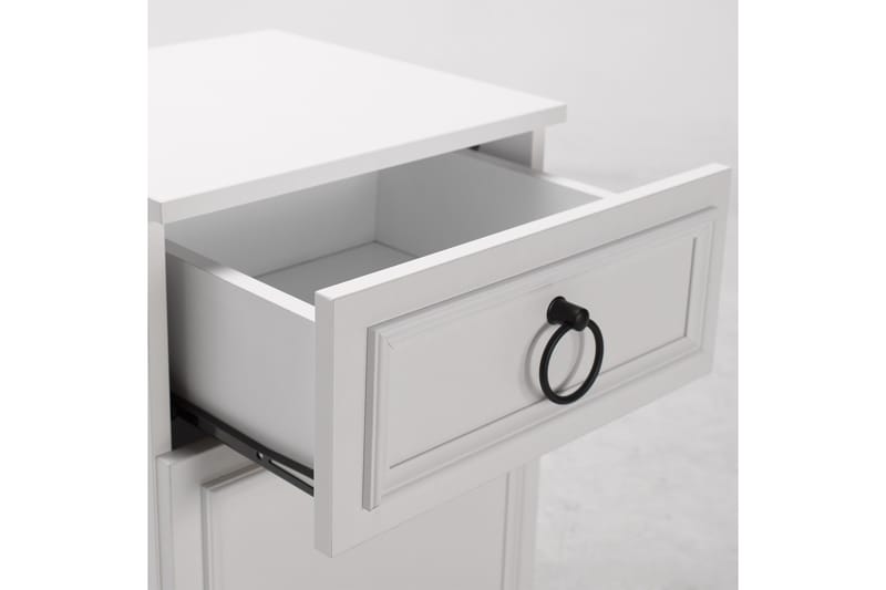 Sängbord Ajra 40x38 cm Vit - Hanah Home - Möbler - Bord & matgrupp - Avlastningsbord & sidobord - Sängbord & nattduksbord