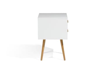 Sängbord Alabama 40 cm - Vit - Möbler - Bord & matgrupp - Avlastningsbord & sidobord - Sängbord & nattduksbord