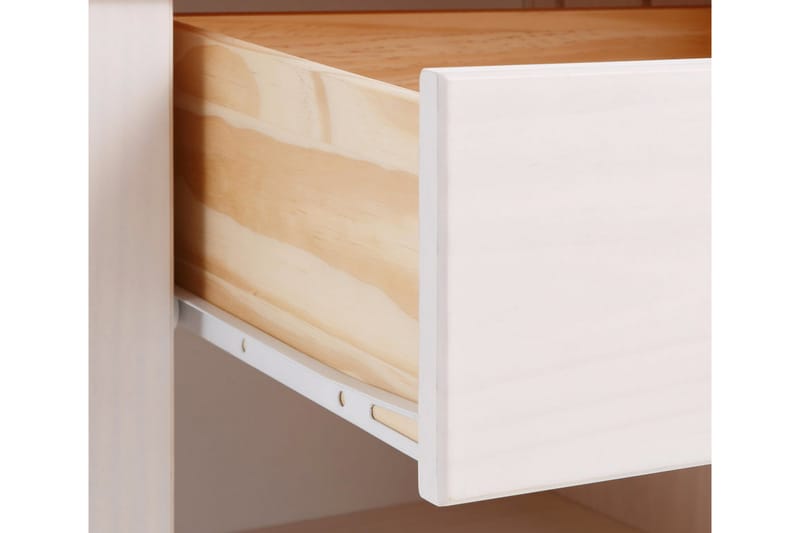 Sängbord Albertville 43 cm - Vit/Gul - Möbler - Bord & matgrupp - Avlastningsbord & sidobord - Sängbord & nattduksbord