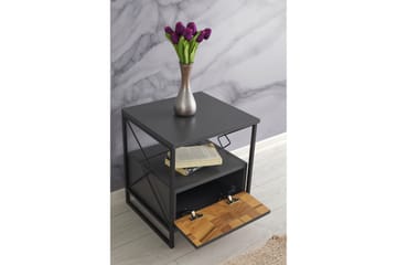 Sängbord Altuniza 45x41 cm - Antracit - Möbler - Bord & matgrupp - Avlastningsbord & sidobord - Sängbord & nattduksbord