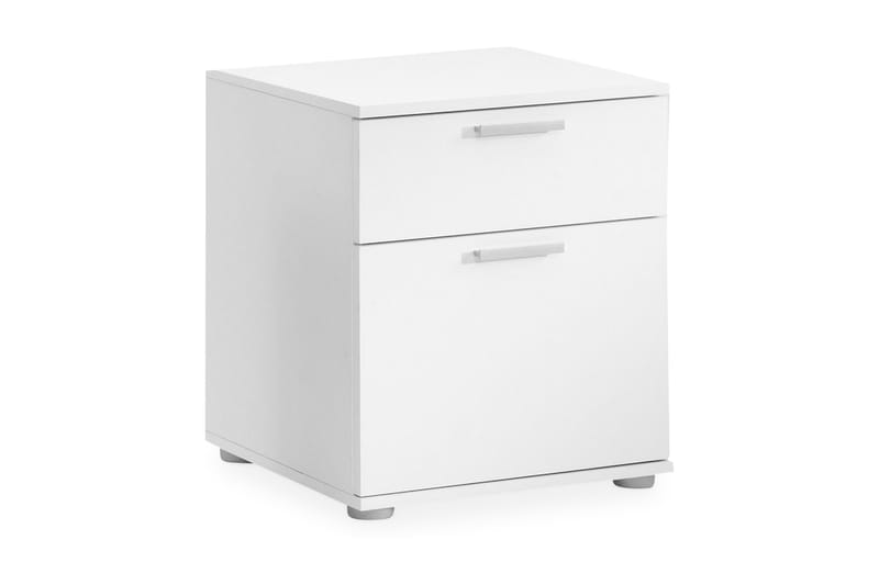 Sängbord Arwen 45 cm med Förvaring 2 Lådor - Vit - Möbler - Bord & matgrupp - Avlastningsbord & sidobord - Sängbord & nattduksbord