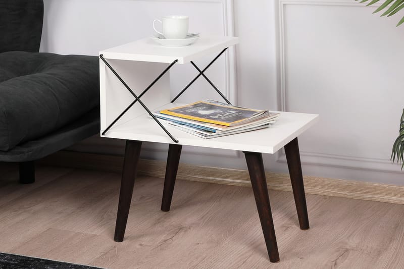 Sängbord Ashlanna 50 cm - Vit - Möbler - Bord & matgrupp - Avlastningsbord & sidobord - Sängbord & nattduksbord