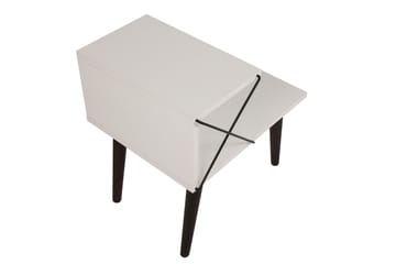 Sängbord Ashlanna 50 cm - Vit - Möbler - Bord & matgrupp - Avlastningsbord & sidobord - Sängbord & nattduksbord