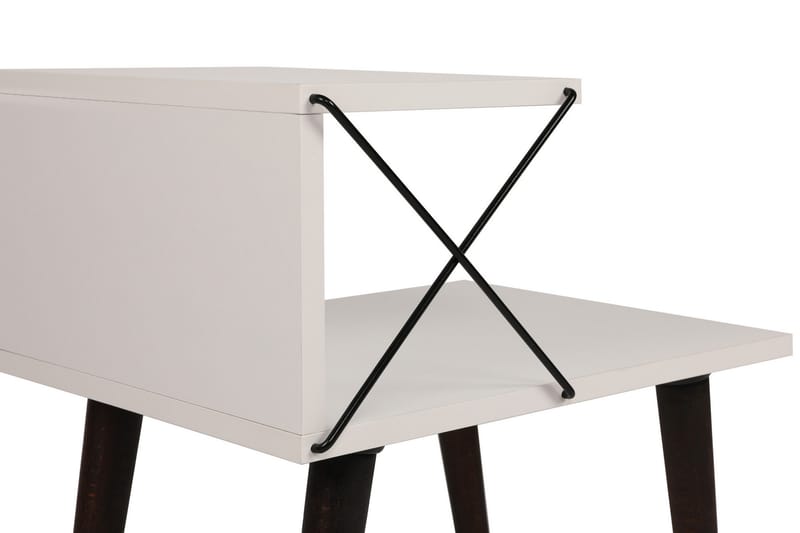 Sängbord Ashlanna 50 cm - Vit - Möbler - Bord & matgrupp - Avlastningsbord & sidobord - Sängbord & nattduksbord