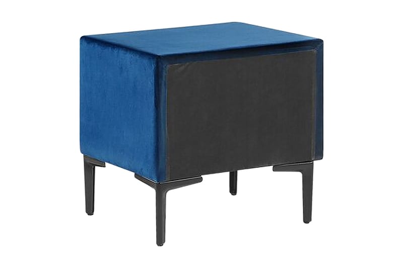Sängbord Barbonne 44 cm - Sammet/Blå - Sängbord & nattduksbord