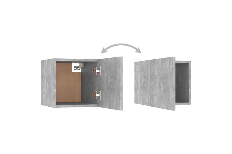 Sängbord betonggrå 30,5x30x30 cm spånskiva - Grå - Sängbord & nattduksbord