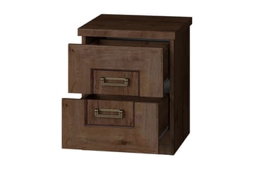 Sängbord Borek 40 cm med Förvaring 2 Lådor - Ljusbrun - Möbler - Bord & matgrupp - Avlastningsbord & sidobord - Sängbord & nattduksbord