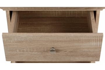 Sängbord Borgela 45 cm med Förvaring Låda + Hylla - Brun - Möbler - Bord & matgrupp - Avlastningsbord & sidobord - Sängbord & nattduksbord