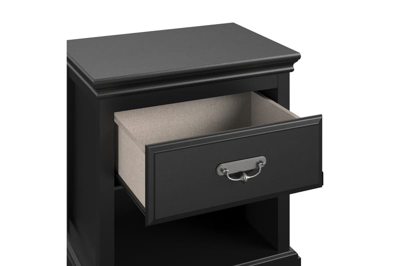 Sängbord Bristol 60x42 cm Svart - Dorel Home - Möbler - Bord & matgrupp - Avlastningsbord & sidobord - Sängbord & nattduksbord