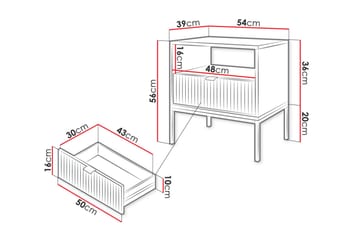 Sängbord Demjen Fyrkantig Svart - Möbler - Bord & matgrupp - Avlastningsbord & sidobord - Sängbord & nattduksbord