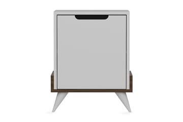 Sängbord Dumö 35 cm med Förvaring Skåp - Vit/Brun - Möbler - Bord & matgrupp - Avlastningsbord & sidobord - Sängbord & nattduksbord
