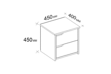 Sängbord Dumö 40 cm med Förvaring 2 Lådor - Vit - Möbler - Bord & matgrupp - Avlastningsbord & sidobord - Sängbord & nattduksbord