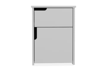 Sängbord Dumö 40 cm med Förvaring 2 Skåp - Vit - Möbler - Bord & matgrupp - Avlastningsbord & sidobord - Sängbord & nattduksbord