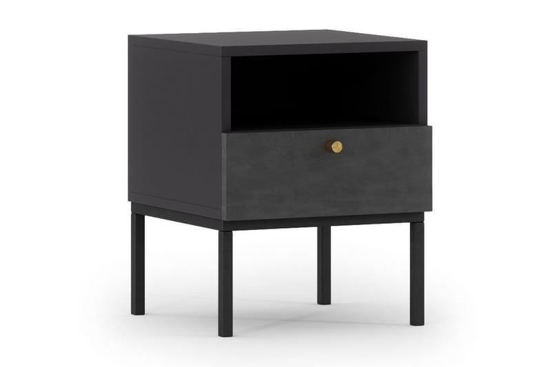 S�ängbord Emika 40 cm - Svart - Möbler - Bord & matgrupp - Avlastningsbord & sidobord - Sängbord & nattduksbord