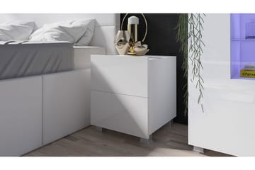 Sängbord Frick 40 cm med Förvaring - Vit - Möbler - Bord & matgrupp - Avlastningsbord & sidobord - Sängbord & nattduksbord