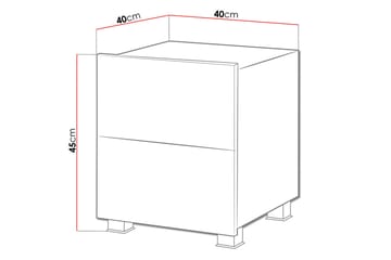 Sängbord Frick 40 cm med Förvaring - Vit - Möbler - Bord & matgrupp - Avlastningsbord & sidobord - Sängbord & nattduksbord