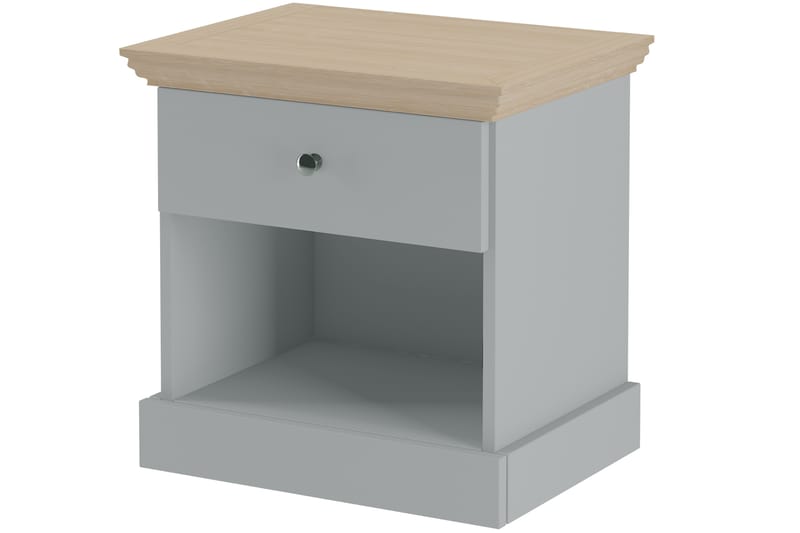Sängbord Galen 45x35 cm - Grå/Brun - Sängbord & nattduksbord