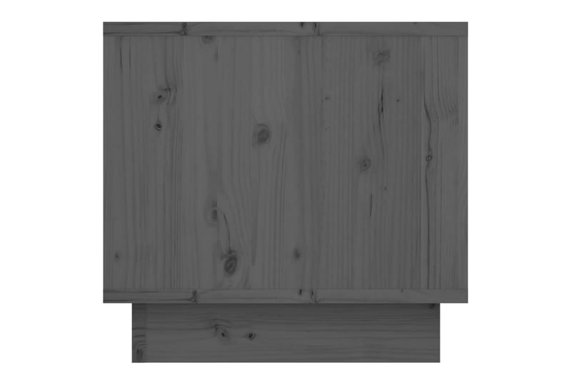 Sängbord grå 35x34x32 cm massiv furu - Grå - Sängbord & nattduksbord