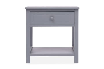 Sängbord grå 40x29x42 cm paulownia
