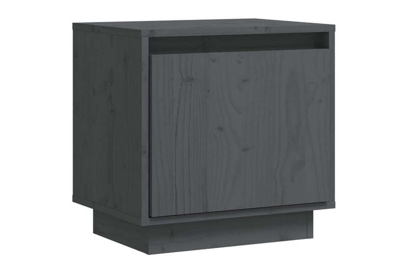 Sängbord grå 40x30x40 cm massiv furu - Grå - Sängbord & nattduksbord