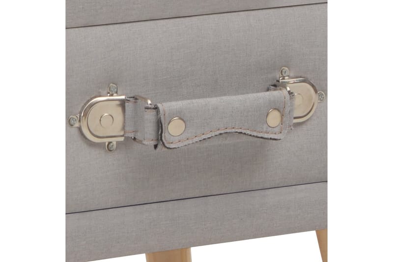 Sängbord grå 40x35x40 cm tyg - Grå - Sängbord & nattduksbord
