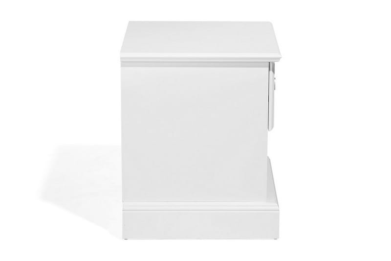 Sängbord Hevingham 48 cm med Förvaring Låda + Hylla - Vit - Möbler - Bord & matgrupp - Avlastningsbord & sidobord - Sängbord & nattduksbord