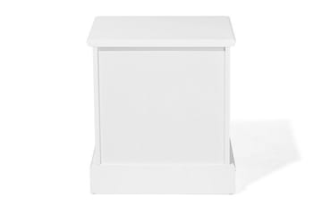 Sängbord Hevingham 48 cm med Förvaring Låda + Hylla - Vit - Möbler - Bord & matgrupp - Avlastningsbord & sidobord - Sängbord & nattduksbord