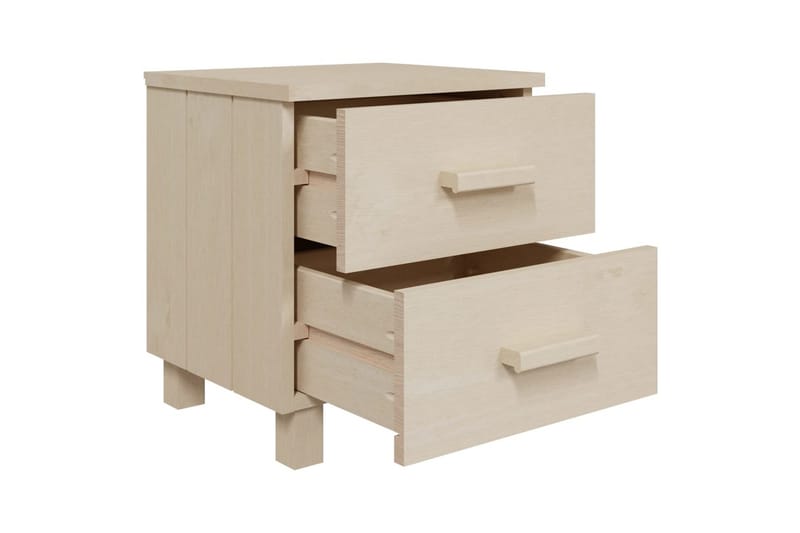 Sängbord honungsbrun 40x35x44,5 cm massiv furu - Brun - Sängbord & nattduksbord