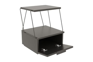 Sängbord Igazz 42x41 cm - Antracit - Möbler - Bord & matgrupp - Avlastningsbord & sidobord - Sängbord & nattduksbord