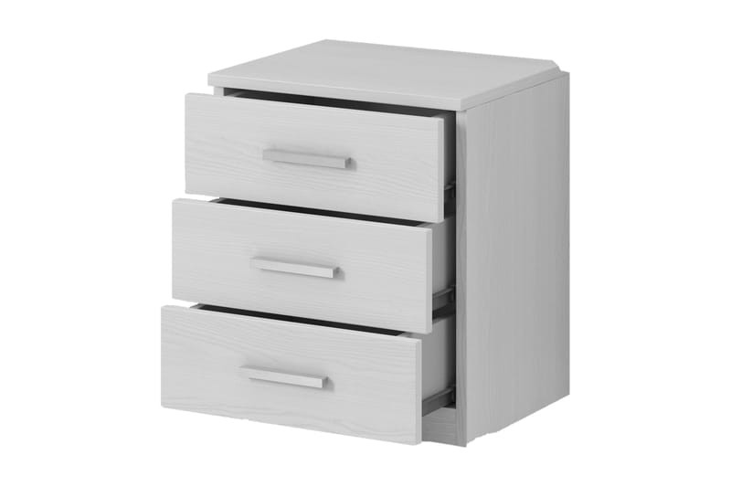 Sängbord Jorbes 41x46 cm - Askgrå|Vit - Möbler - Bord & matgrupp - Avlastningsbord & sidobord - Sängbord & nattduksbord
