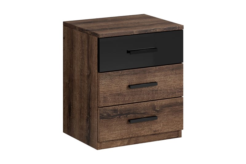 Sängbord Jorbes 41x46 cm - Teak/Svart - Möbler - Bord & matgrupp - Avlastningsbord & sidobord - Sängbord & nattduksbord