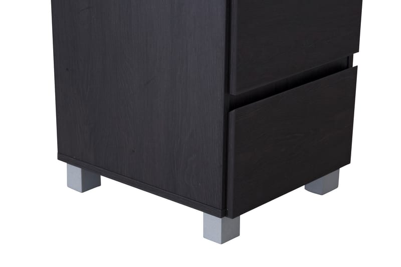 Sängbord Kierra 40 cm med Förvaring 2 Lådor - Svart - Sängbord & nattduksbord