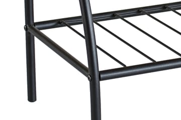 Sängbord Lathan 54 cm med Förvaring Hylla - Svart/Natur - Möbler - Bord & matgrupp - Avlastningsbord & sidobord - Sängbord & nattduksbord
