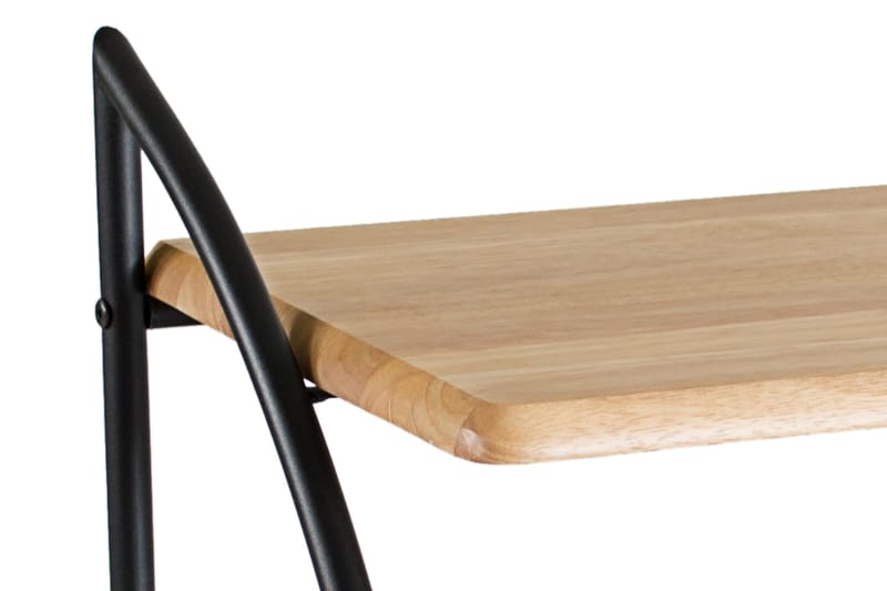 Sängbord Lathan 54 cm med Förvaring Hylla - Svart/Natur - Möbler - Bord & matgrupp - Avlastningsbord & sidobord - Sängbord & nattduksbord
