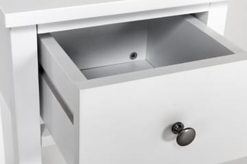 Sängbord Lisa 35 cm med Förvaring Låda + Hylla Vit - Vit - Möbler - Bord & matgrupp - Avlastningsbord & sidobord - Sängbord & nattduksbord