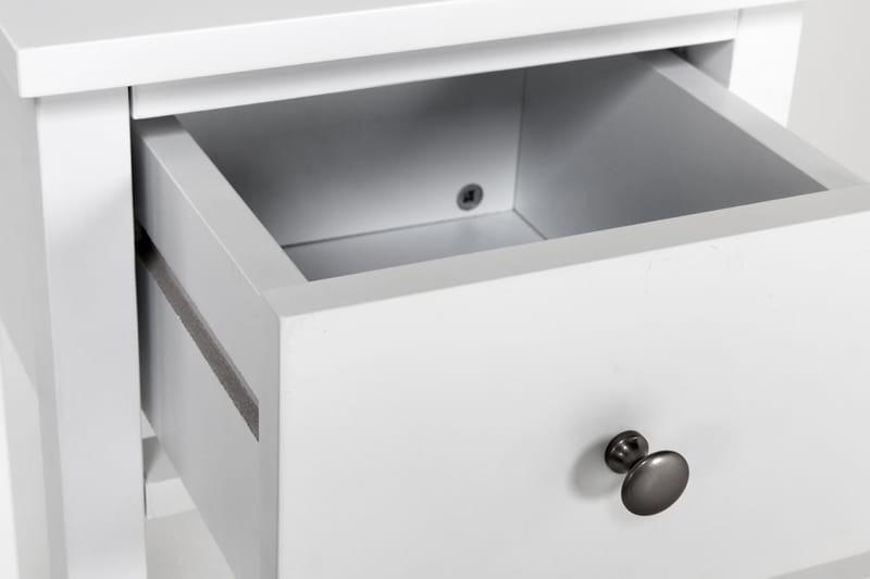 Sängbord Lisa 35 cm med Förvaring Låda + Hylla Vit - Vit - Möbler - Bord & matgrupp - Avlastningsbord & sidobord - Sängbord & nattduksbord