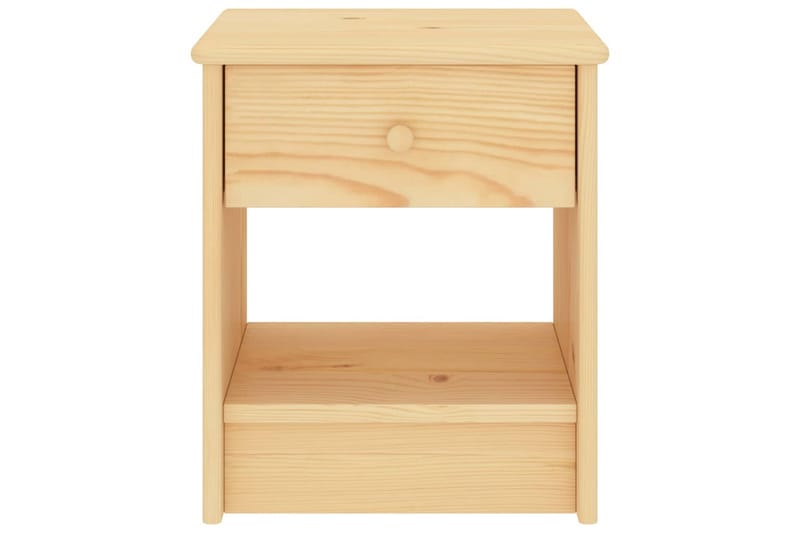 Sängbord ljust trä 35x30x40 cm massiv furu - Brun - Sängbord & nattduksbord