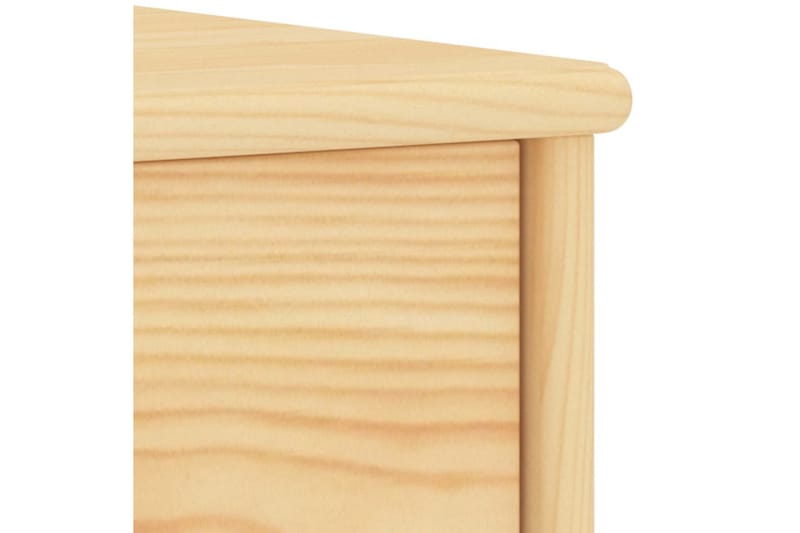 Sängbord ljust trä 35x30x40 cm massiv furu - Brun - Sängbord & nattduksbord
