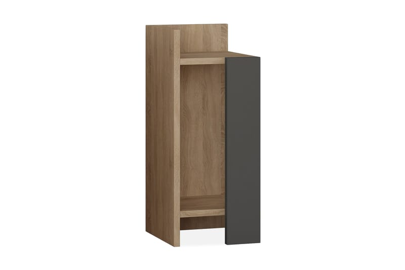Sängbord Lutchan 27 cm - Ekfärg/Mörkgrå - Möbler - Bord & matgrupp - Avlastningsbord & sidobord - Sängbord & nattduksbord