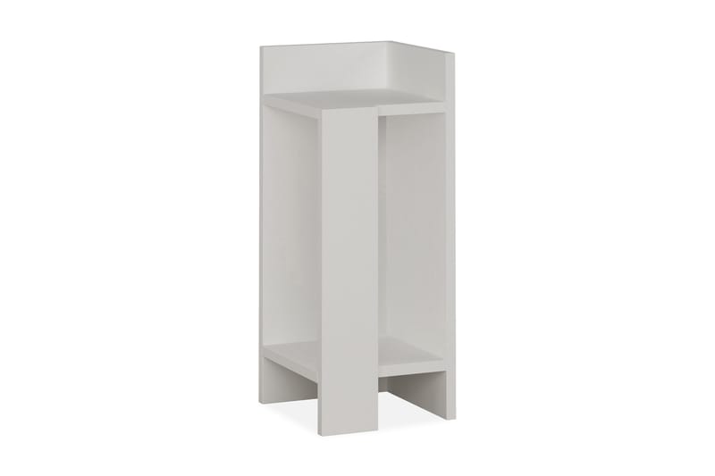 Sängbord Lutchan 27 cm med Förvaring Hyllor + Luckor Höger - Vit - Möbler - Bord & matgrupp - Avlastningsbord & sidobord - Sängbord & nattduksbord
