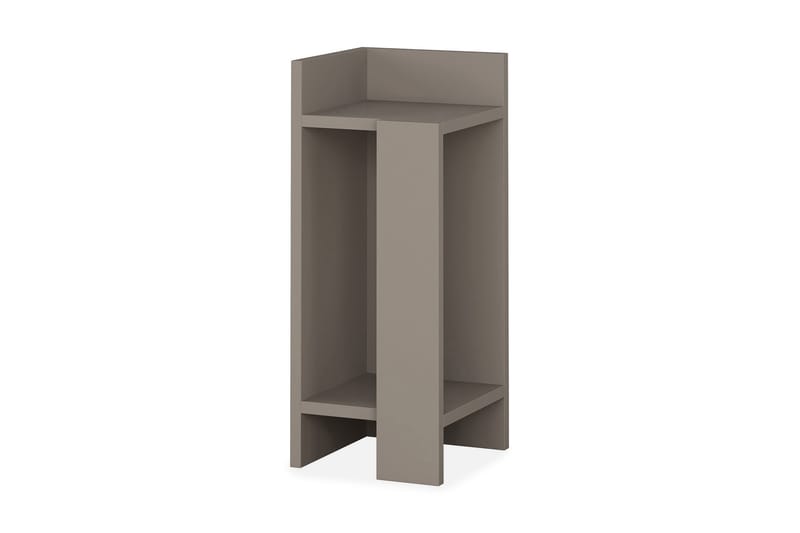 Sängbord Lutchan 27 cm med Förvaring Hyllor + Luckor Vänster - Grå - Möbler - Bord & matgrupp - Avlastningsbord & sidobord - Sängbord & nattduksbord