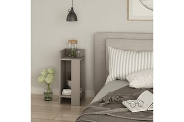 Sängbord Lutchan 27 cm med Förvaring Hyllor + Luckor Vänster - Grå - Möbler - Bord & matgrupp - Avlastningsbord & sidobord - Sängbord & nattduksbord