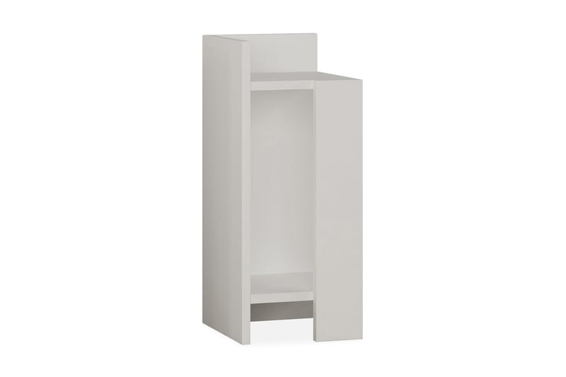 Sängbord Lutchan 27 cm med Förvaring Hyllor + Luckor - Vit - Möbler - Bord & matgrupp - Avlastningsbord & sidobord - Sängbord & nattduksbord